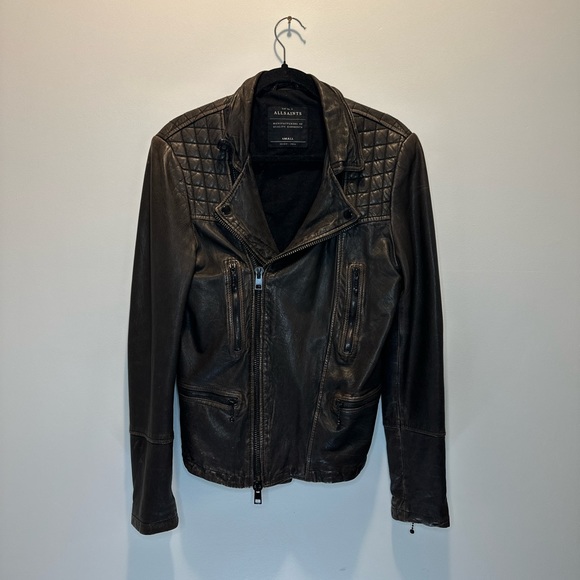 All Saints Forever Leather Jacket - Size S - Picture 3 of 5